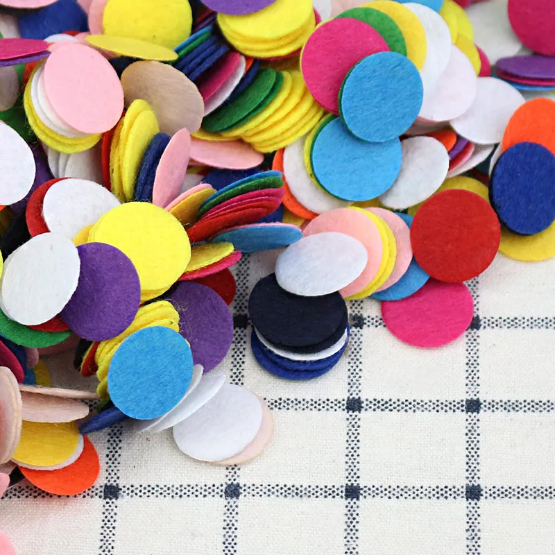 Разноцветные круги из фетра 500 шт. 2 см круглые фетровые тканевые прокладки
