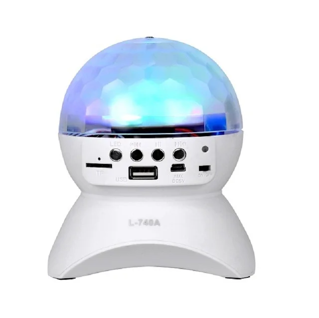 Белый Bluetooth динамик сценический светильник контроллер RGB светодиодный кристалл магический шар эффект светильник DJ клуб диско вечерние светильник ing USB/TF/FM радио - Цвет: Белый