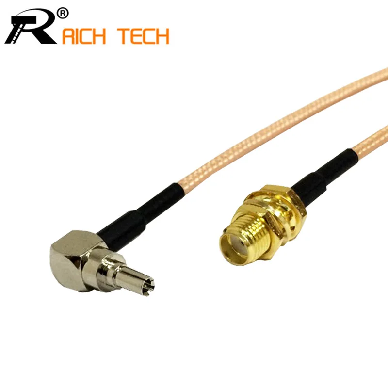 

RF SMA female Bulkhead Switch CRC9 Male Right Angle Pigtail Cable Connector RG316 15cm 6"