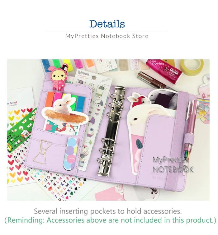 MyPretties Star 6 связующего отверстия Организатор a5 a6 Макарон Тетрадь DIY планировщик повестки дня Дневник Журналы канцелярские принадлежности
