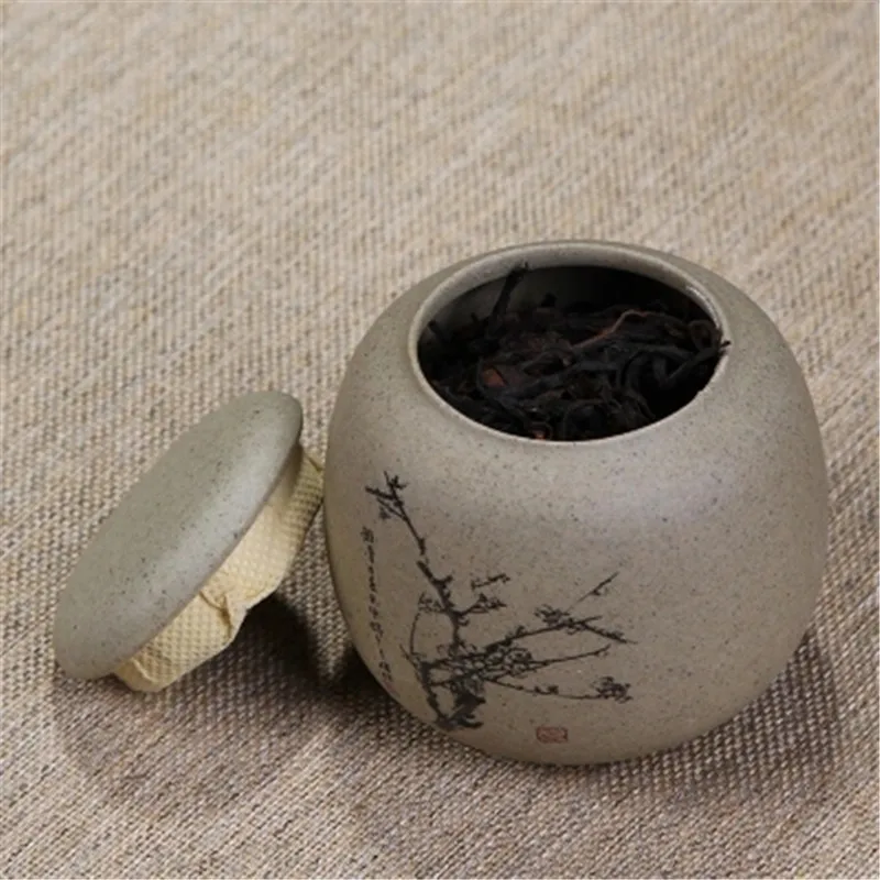 Необработанная керамическая банка чайные банки оригинальные Герметичные