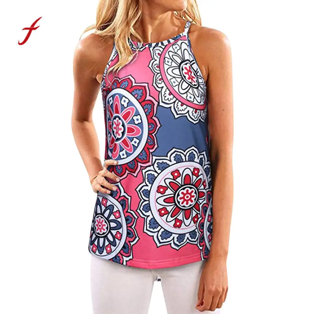 Женская футболка винтажный Топ без рукавов с принтом большие размеры женская