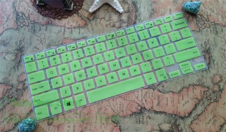 green Новая силиконовая клавиатура для ноутбука, защита кожи для Dell XPS 15-9550 15-9560 XPS 15 9560 9550 15,6 дюйма - Цвет: green