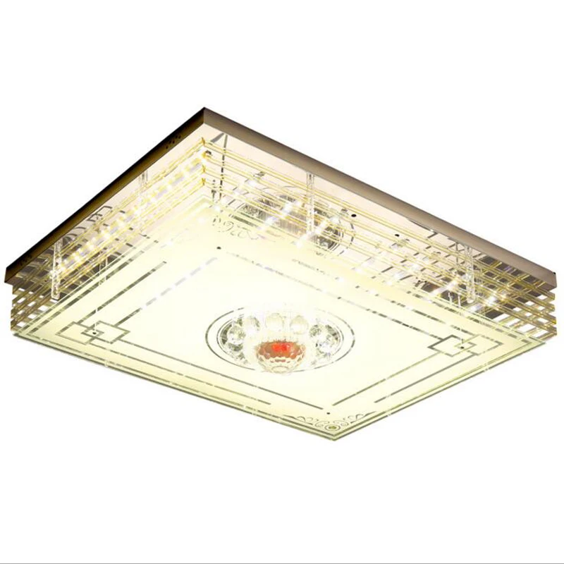 Хрустальная лампа для гостиной прямоугольная потолочная зала светодиодное