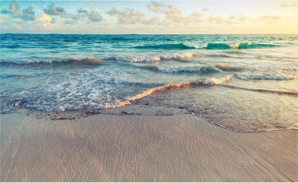 Пользовательские фото 3d обои для комнаты росписи синий океан Пляж пейзаж