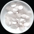 Матирование Белый блесток 250 шт.лот диаметром 10 мм в сложенном виде пайетками Швейные Craft ПВХ овальные блесток для ювелирных изделий платье аксессуары