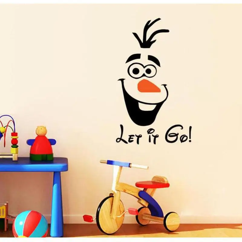 Let It Go "мультфильм Забавный усовершенствованный стульчак/Модная этикетка съемные DIY обои для развития творчества ПВХ Наклейка на стену домашний Декор ванной комнаты