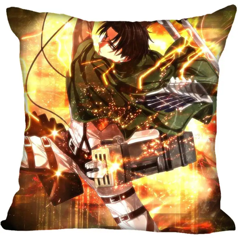 Заказной декоративный чехол для подушки Attack on Titan квадратный на молнии 33X33 40x40 45x45