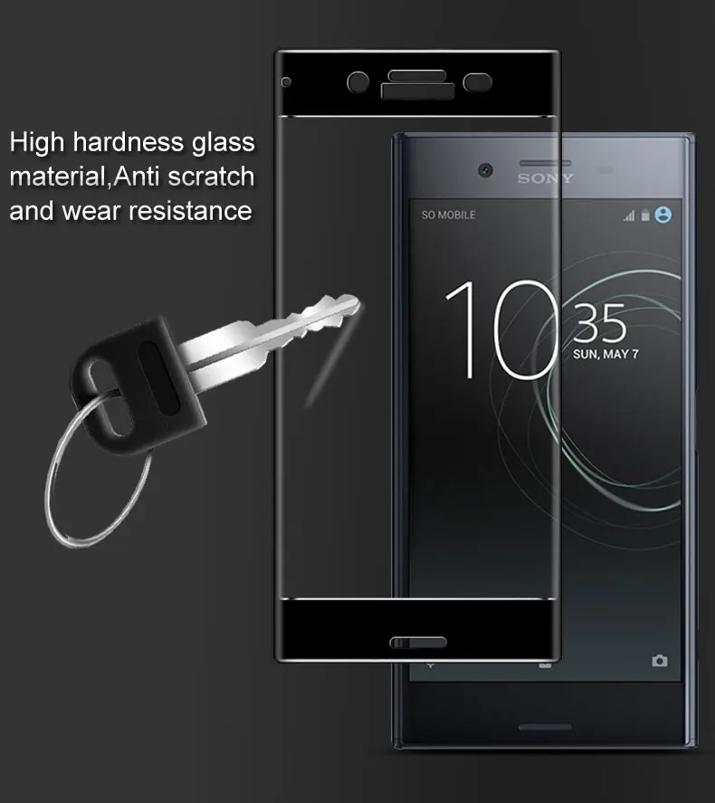 UVR для sony Xperia XZ Премиум Закаленное стекло 5," для sony Xperia XZ Премиум XZP защита экрана 3D полное покрытие стеклянная пленка