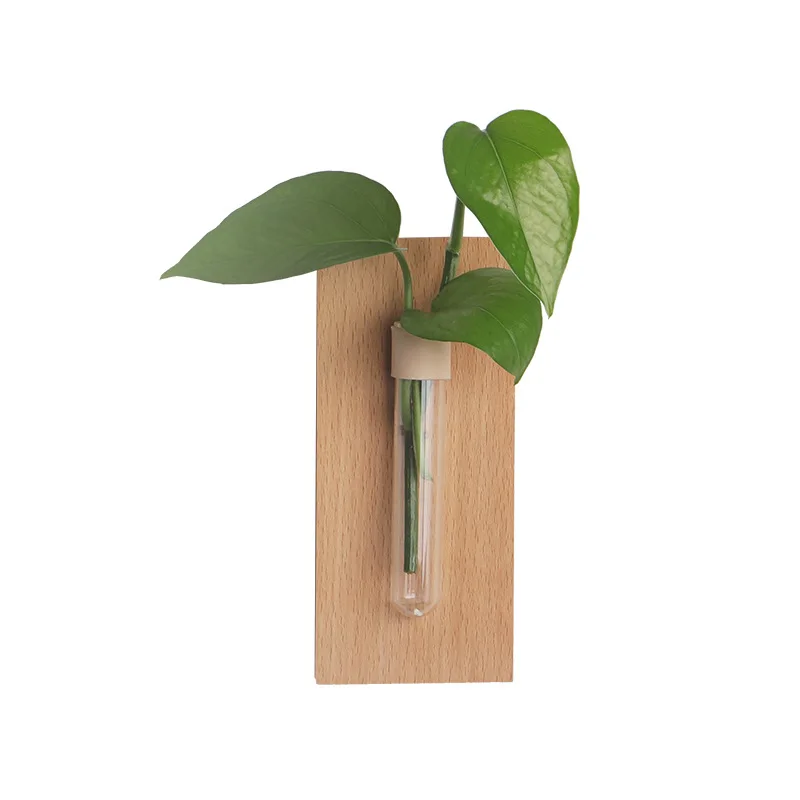 Terrarium Plant Vase Creative Wooden Wall-mount Flower Home Decoration Accessories Wall | Дом и сад