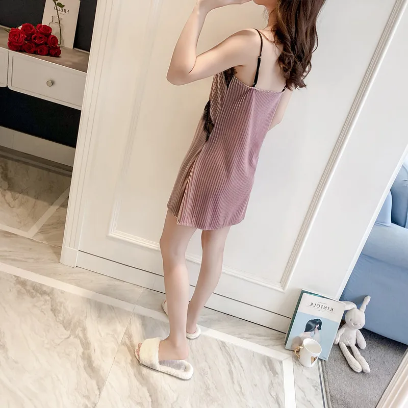 Зимний женский пижамный комплект золотистый бархатный халат осенняя