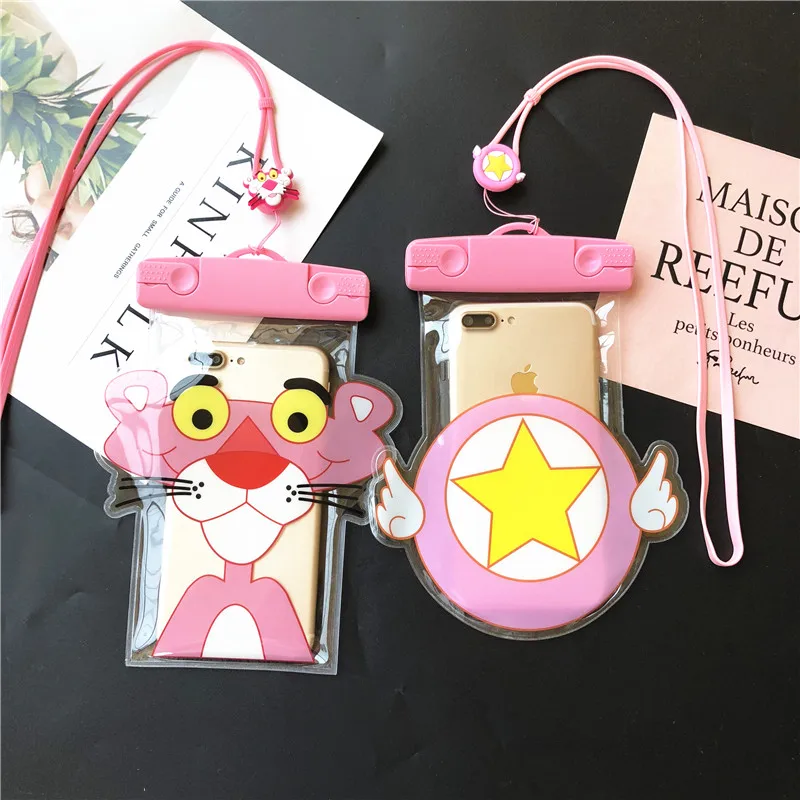 Cute Sailor moon Waterproof Mobile Bag For iPhone Xiaomi Coin Pocket Card Holder Storage Universal Underwater Pouch case |