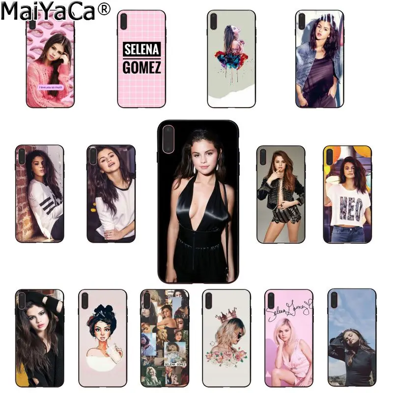MaiYaCa Селена Гомез чехол для телефона с рисунком iPhone 5 5Sx 6 7 7plus 8 8Plus X XS MAX XR|Бамперы| |