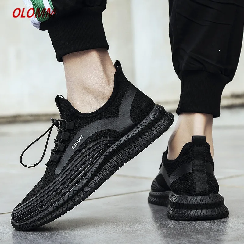 Мужские однотонные модели дышащие кроссовки молодежная модная удобная мужская