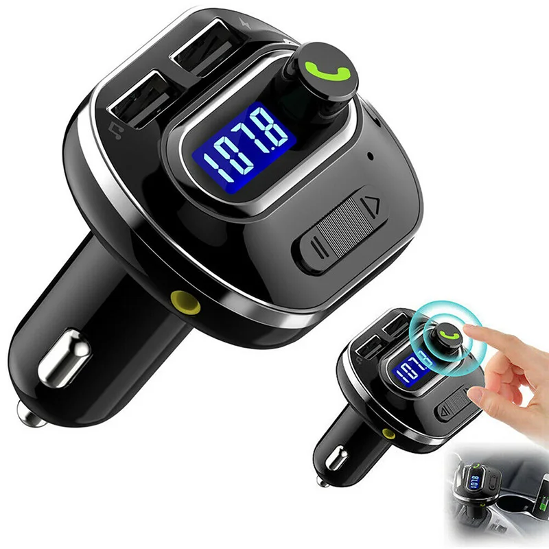 

Wireless Bluetooth Car Handsfree AUX Audio Receiver FM Adapter USB Charger EM88