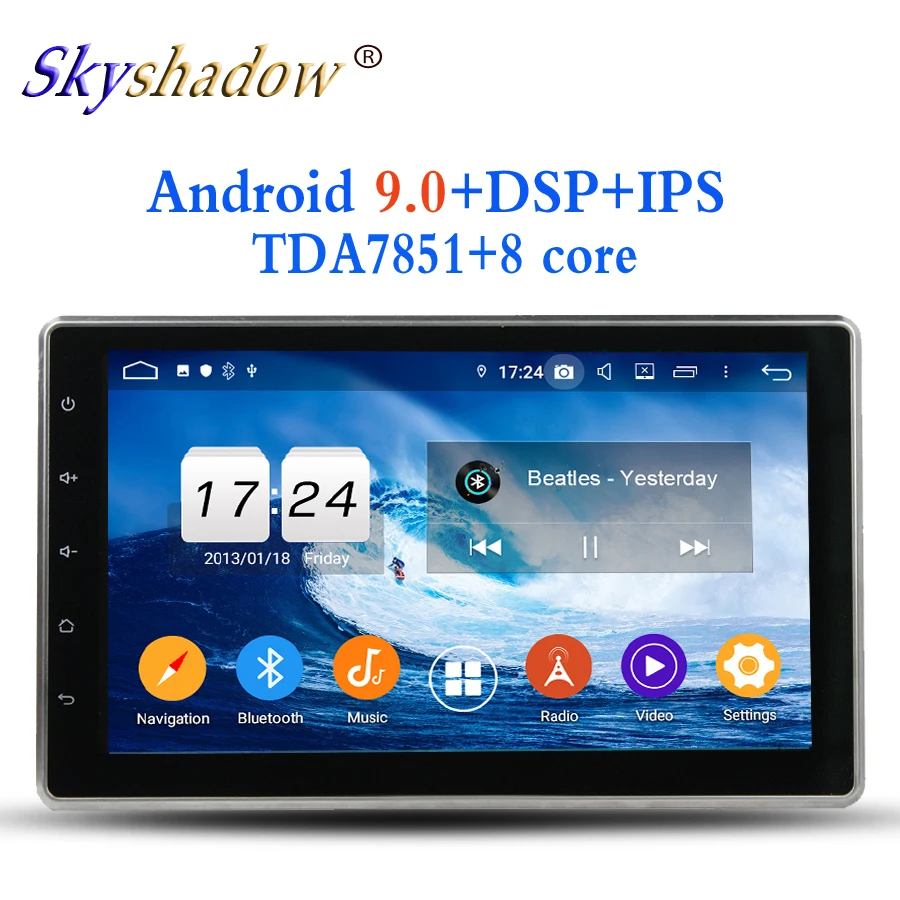 10," ips TDA7851 2Din Android 9,0 8 ядер для универсального 4 Гб ОЗУ 32 Гб ПЗУ автомобильный dvd-плеер gps ГЛОНАСС RDS радио wifi Bluetooth 4,2