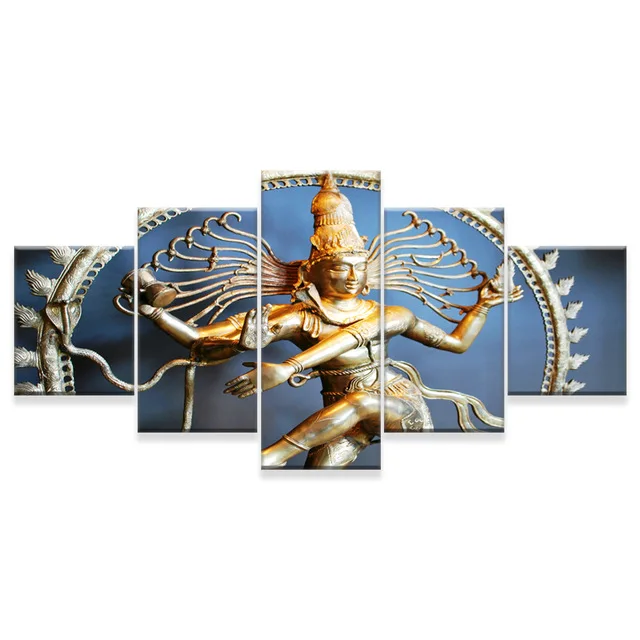 Canvas Painting Wall Art Home Decor For Living Room HD Prints 5 Pieces Poster Pictures Wooden Bar Framed ready to hang | Дом и сад
