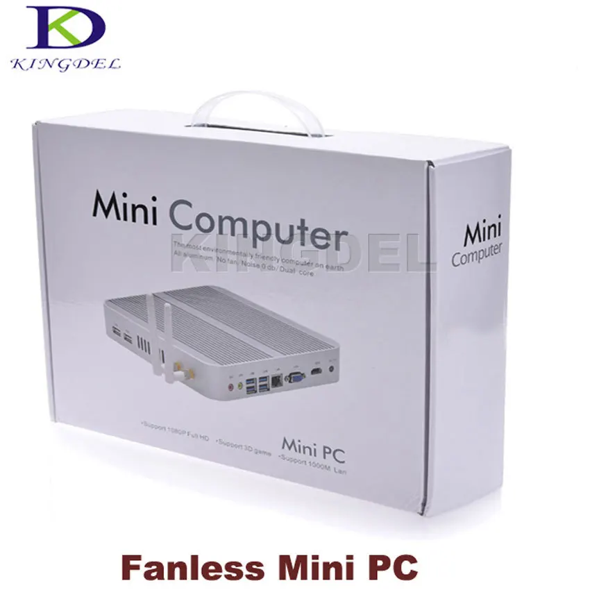 

KINGDEL Fanless Thin Client PC Mini Computer HTPC, 8GB RAM/1TB HDD with Metal Case, Intel Celeron 1037U, 1080P HDMI