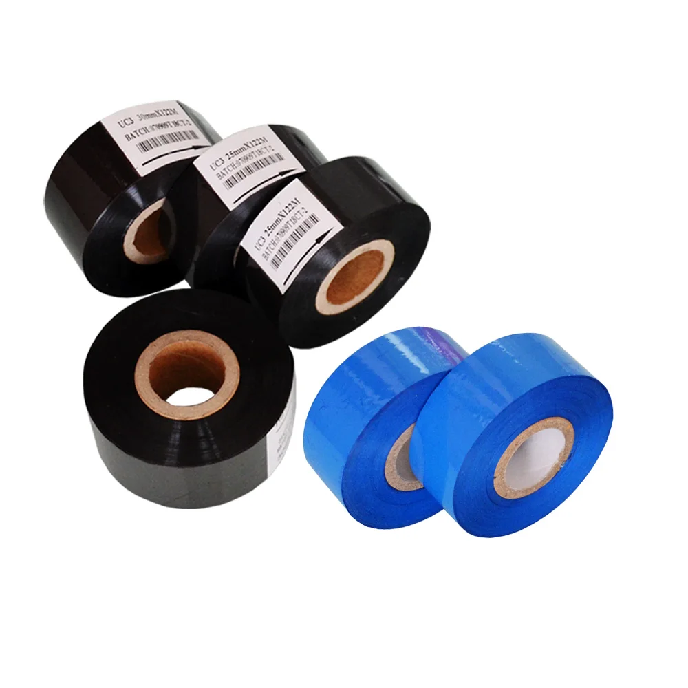 

Width 30mm length 100m table printer hot ribbon for packing plastic bags