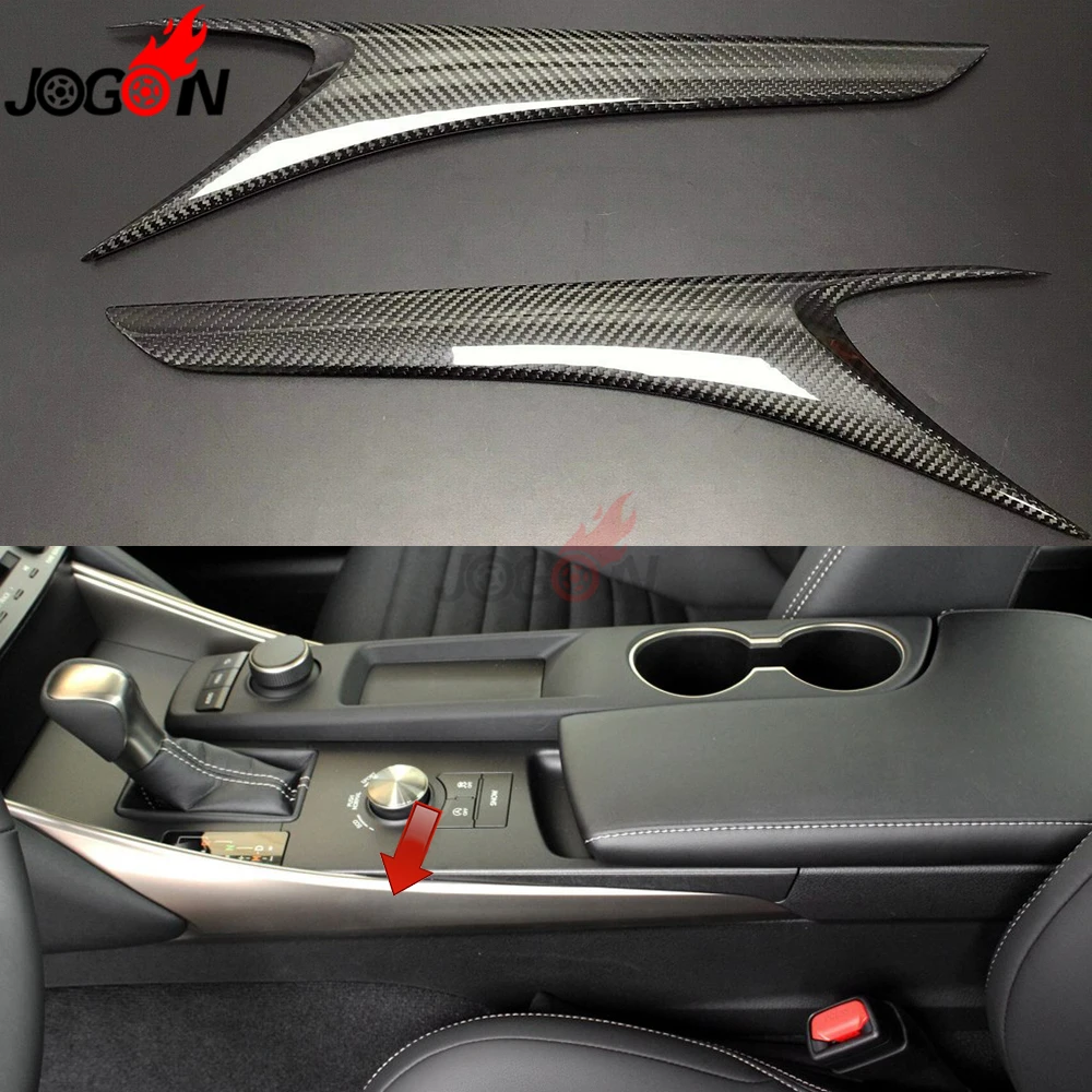 

2pcs Real Carbon Fiber For LEXUS IS IS250 IS300 IS350 Turbo 2014-2019 Car Centre Console Gear Shift Panel Side Strip Cover Trim
