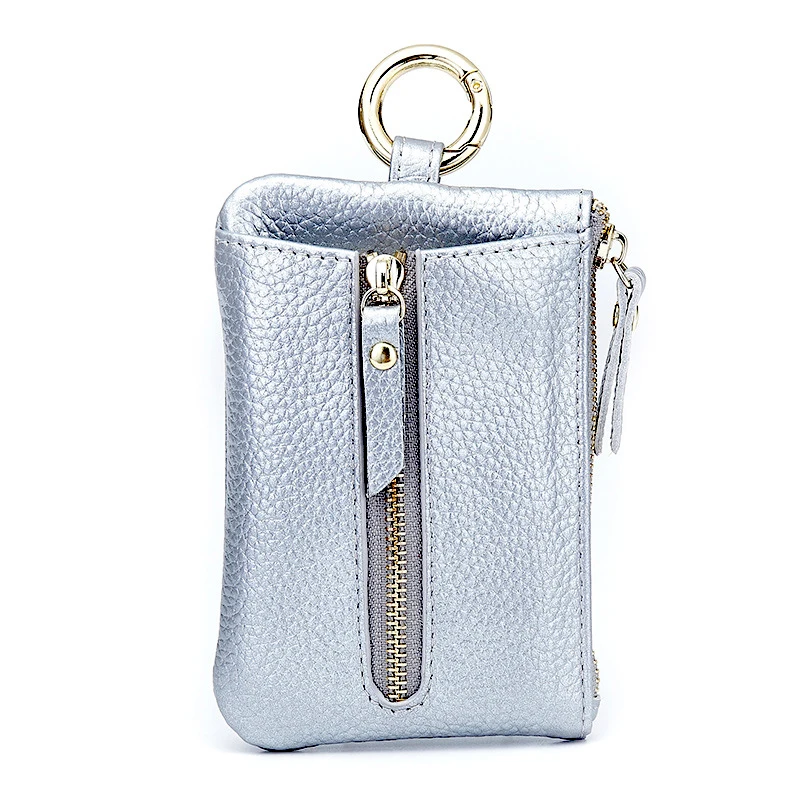 Женский кошелек для ключей на молнии бумажник из натуральной кожи мелочи