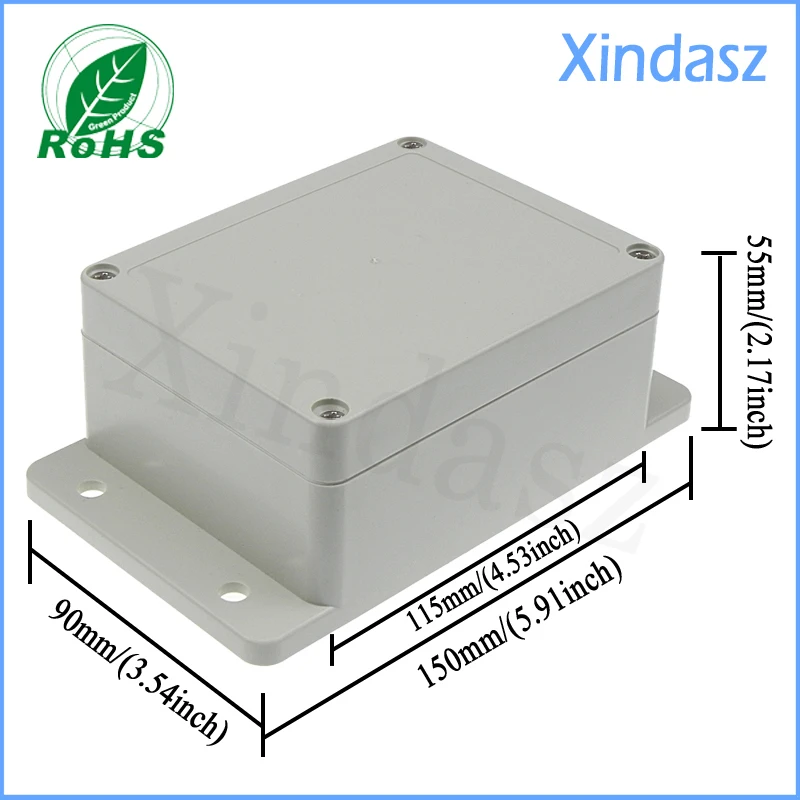 Настенный водонепроницаемый пластиковый корпус для электроники 150*90*55 мм ip65 1 шт.