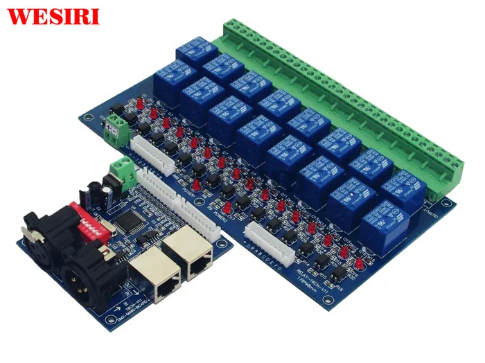 16 канальный релейный переключатель DMX512 контроллер с релейным выходом высокого