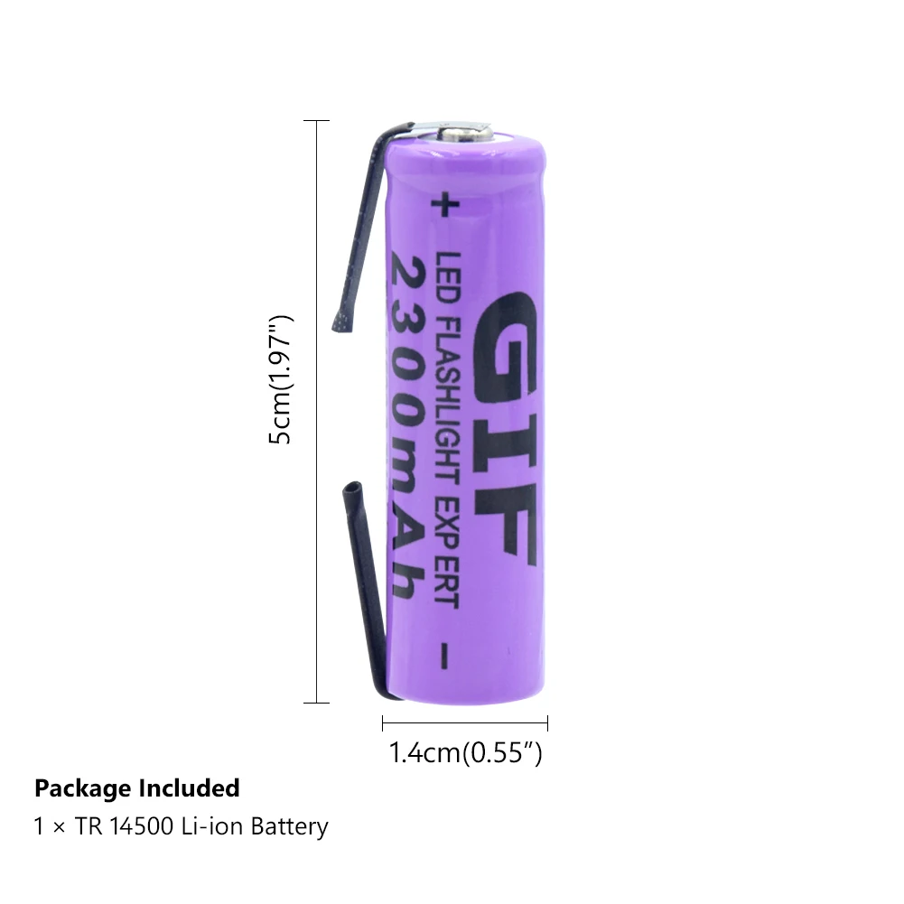 1/2/4 шт Высокое качество 3 7 V 14500 2300mAh литий ионные батареи длительный фонарь