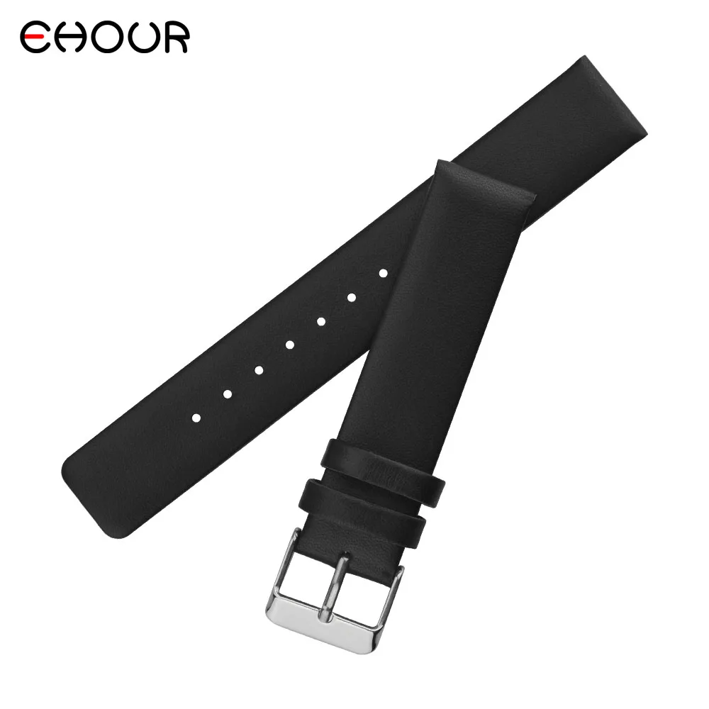 18 мм черный Пояса из натуральной кожи ремешок Замена Смотреть Группы|replacement watch