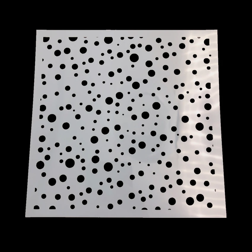 Spotted circle scrapbook stencils spray plastic mold shield DIY cake hollow Embellishment printing lace ruler valentine