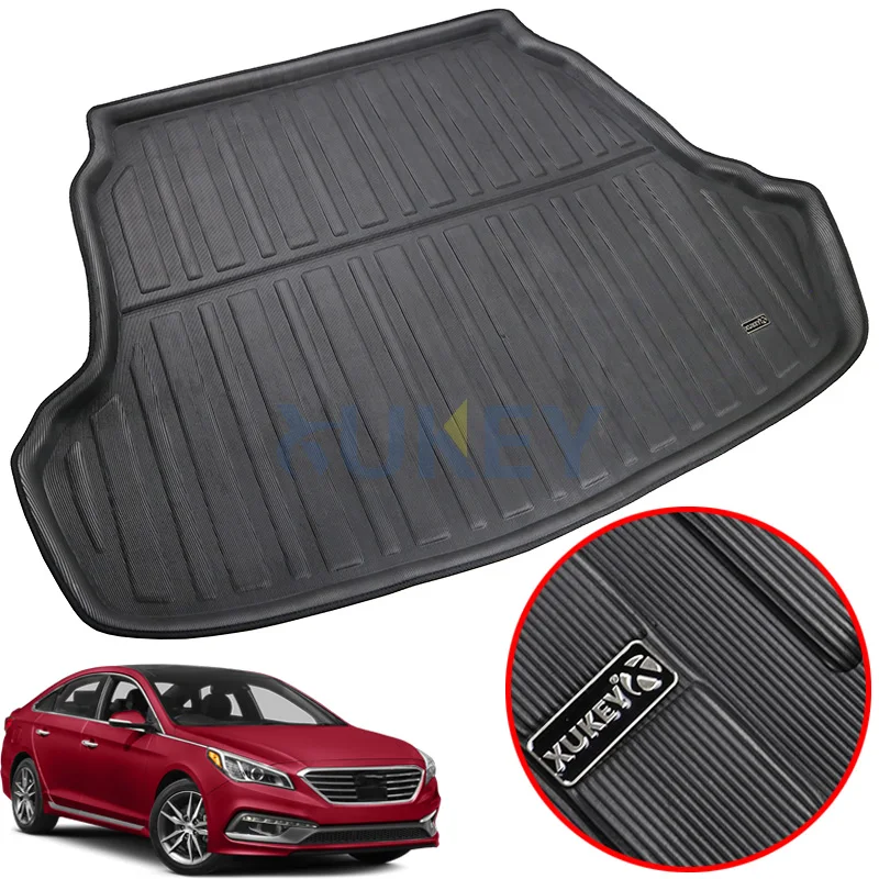 

Аксессуары подходят для Hyundai Sonata Sedan 2015 2016-2018, подкладка для багажника, коврик для груза, напольный ковер, протектор от грязи