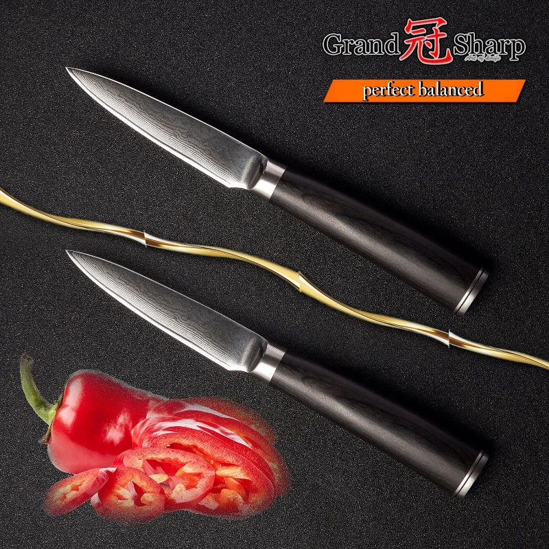 Набор кухонных ножей 2 шт. набор Santoku Paring vg10 японские ножи шеф повара из дамасской