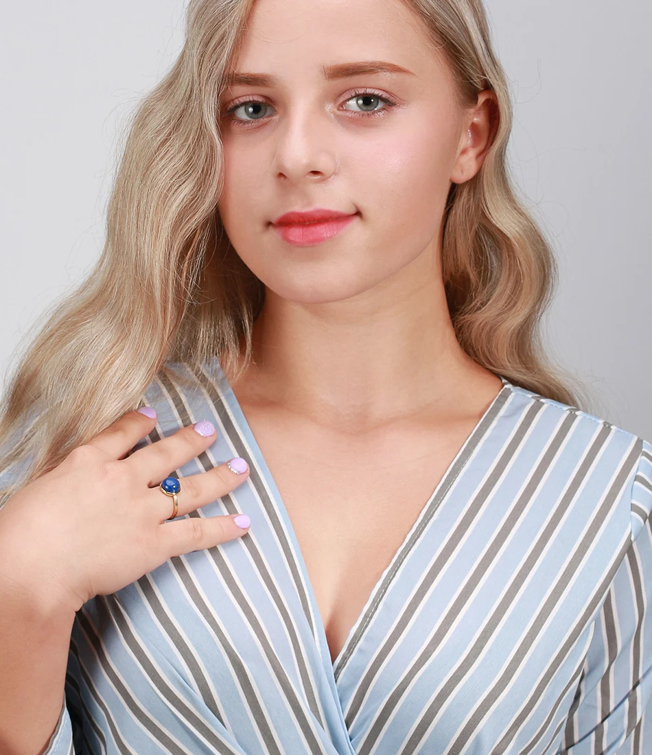 ORSA JEWELS женское серебряное кольцо из натуральной 925 пробы с натуральным камнем бирюзой, кольцо на годовщину, модное женское ювелирное изделие SR69