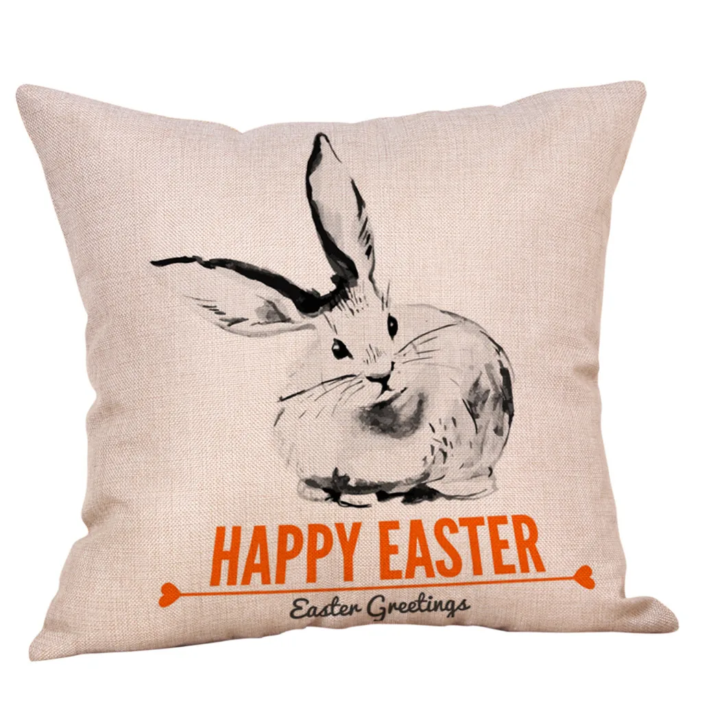16 styles Cushion Cover Easter Cotton Square Rabbit ome Decoration maison Waist Decorative Pillowcases hrow PillowCase F300102 |