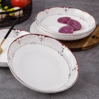 4pieces 8 inch dinner plates jingdezhen vegetable plate tableware western plate ceramic 8 inch steak plate household