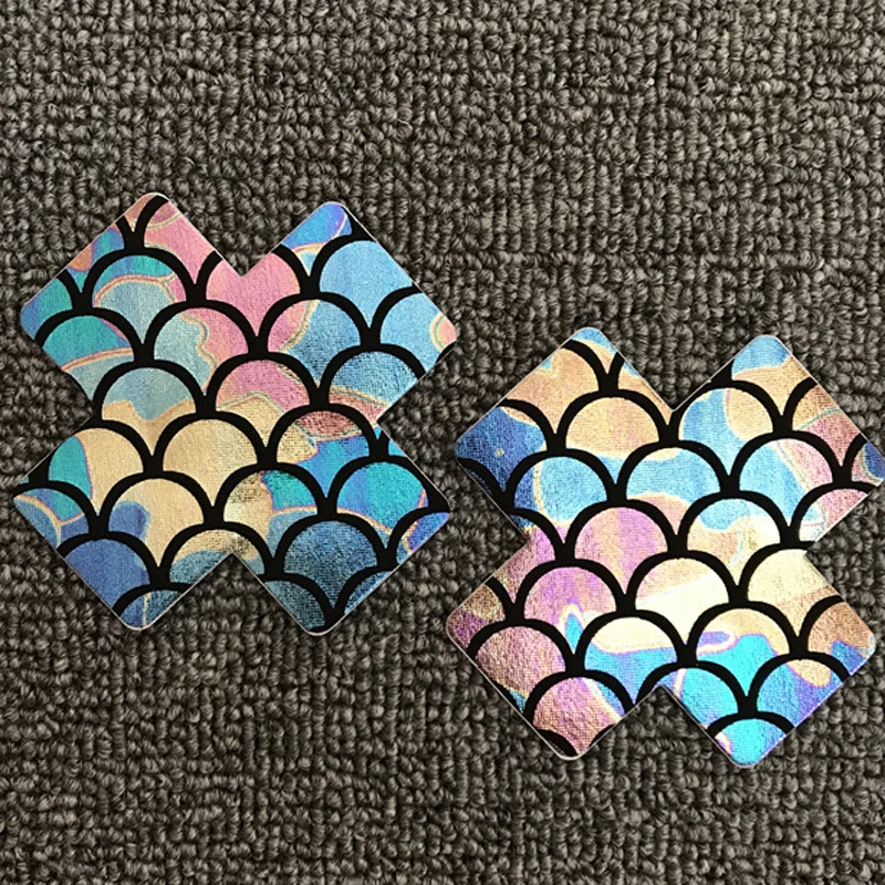 SP & CITY лазерные крутые женские лепестки груди розовые рыбьи чешуи сексуальные