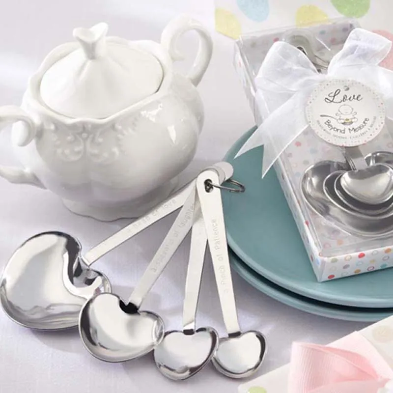 100 компл./лот Любовь Свадебные сувениры просто элегантный в форме сердца из