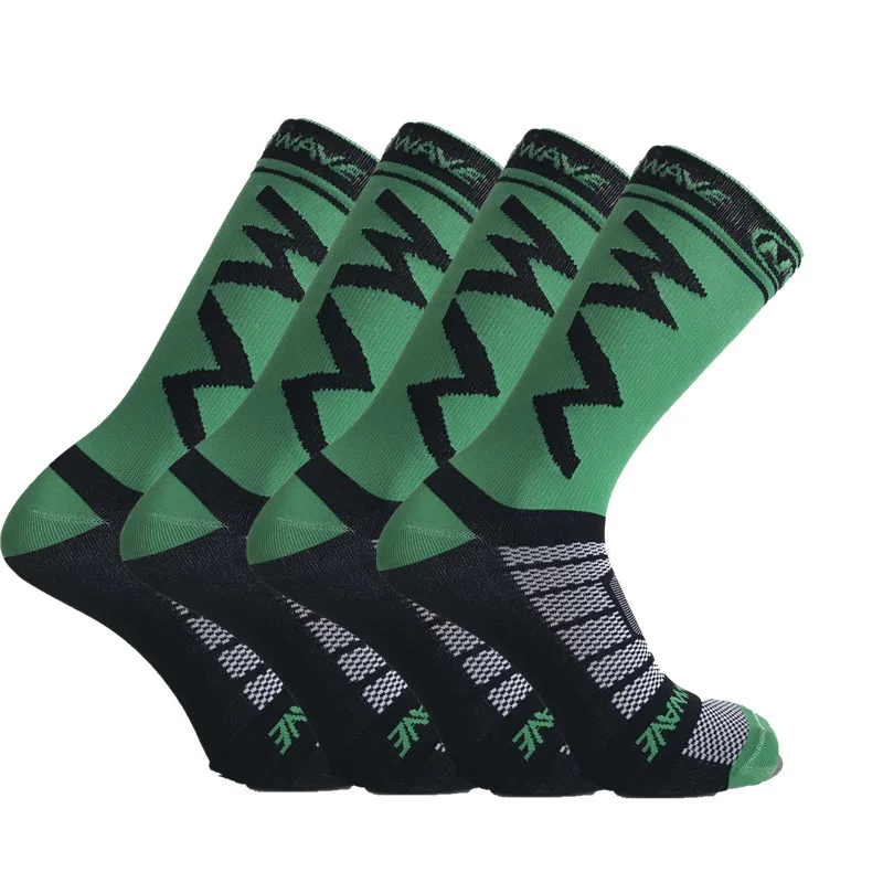 4pairs dark green 4 пар/уп. спортивные уличные велосипедные носки мужские беговые носки дышащие комфортные велосипедные Компрессионные носки - Цвет: 4pairs dark green