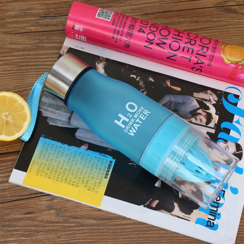 

Xmas Gift 650ml Infuser Water Bottle plastic Fruit infusion Kids Drink Outdoor Sports bottle Juice lemon Portable Kettle
