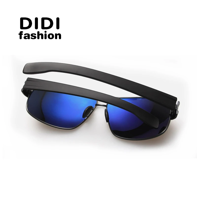 Солнцезащитные очки DIDI квадратные поляризационные мужские Роскошные брендовые