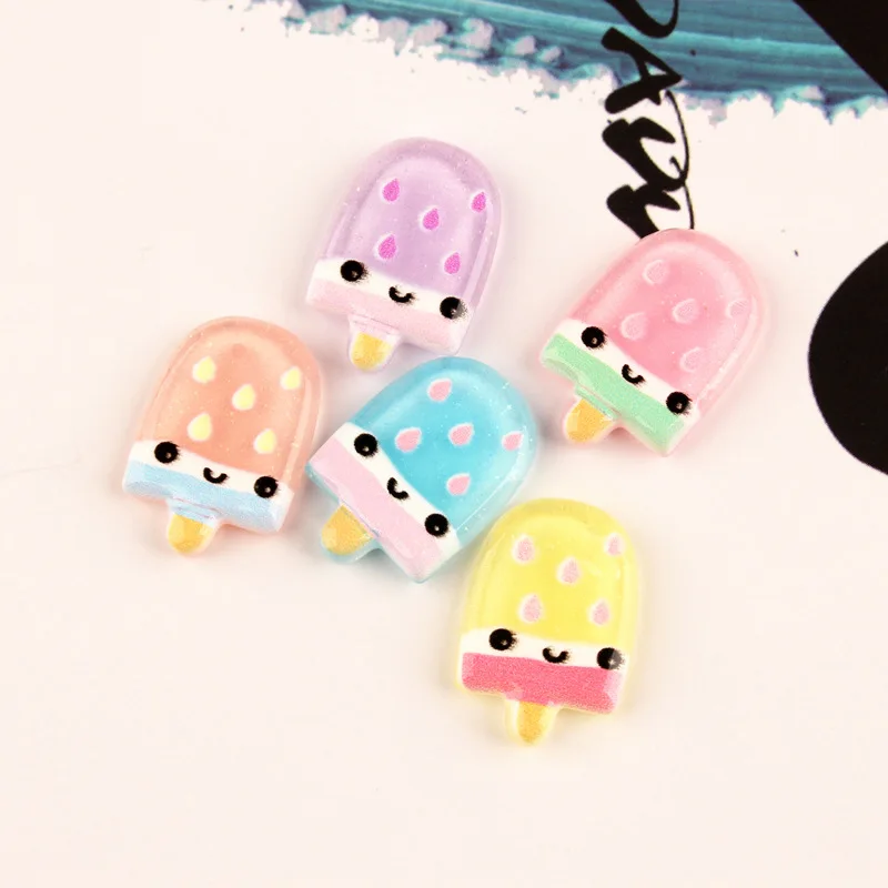 10 шт. 14*21 мм Смола kawaii Popsicle леденец амулеты flatback Кабошон декоративная фурнитура DIY Подвеска для изготовления ожерелья материал
