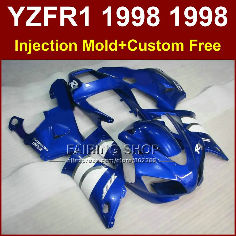 Детали для ремонта кузова обтекатели YAMAHA YZF R1 YZF1000 98 99 голубой обтекатель на заказ