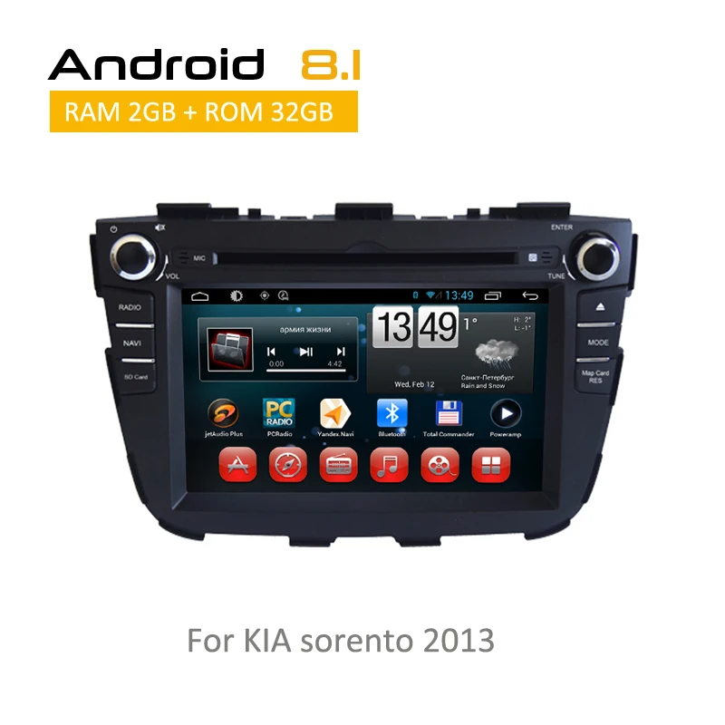 Автомобиль bluetooth gps navigatior для Kia Sorento 2013 2014 с aux in/aux out fm передатчик поддержка