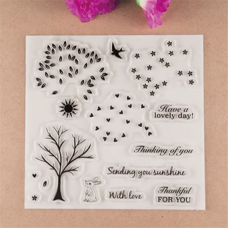 Новинка 2017 записки DIY Фотоальбом учетной записи прозрачный силикон ясно Марки 15x18