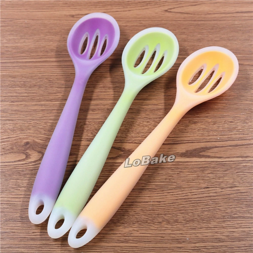 (3шт/лот) Полупрозрачная силиконовая ложка-стремянка для кухонных принадлежностей, лопатка для приготовления пищи, шумовка для горячих блюд, дренажная набивка для лапши