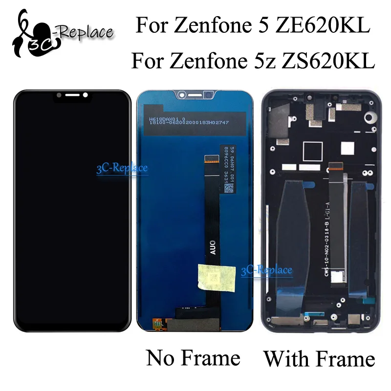 Оригинальный ЖК-дисплей 6 2 дюйма для Asus ZenFone 5 ZE620KL X00QD / 5Z ZS620KL ZS621KL сенсорный экран с