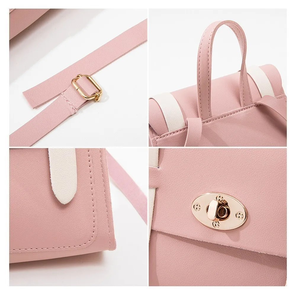 Loshaka Модные Качественные кожаные Для женщин рюкзак маленький школьный для