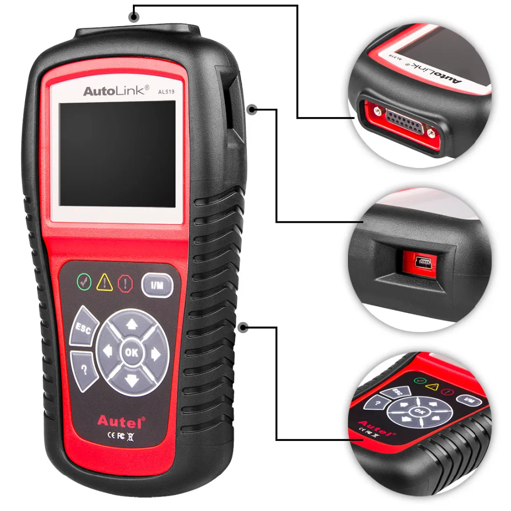 Супер функциональный оригинальный Autel AL519 AutoLink OBD ll сканер диагностический