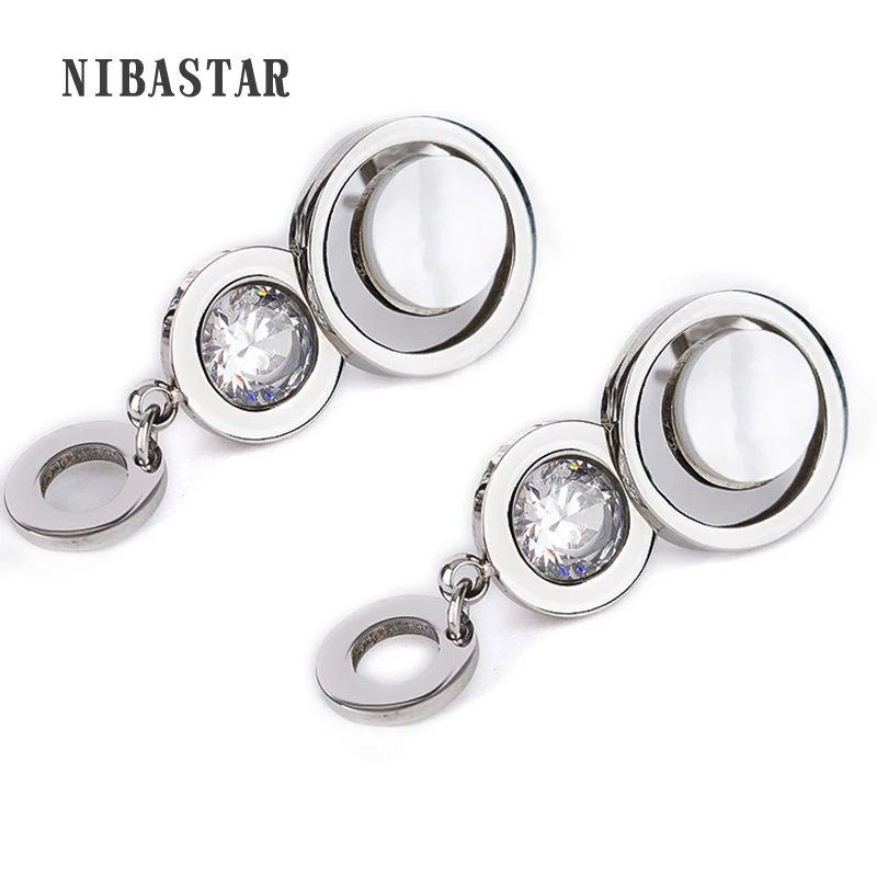 Популярные три цвета ювелирные изделия из нержавеющей стали 316L CZ Циркон и