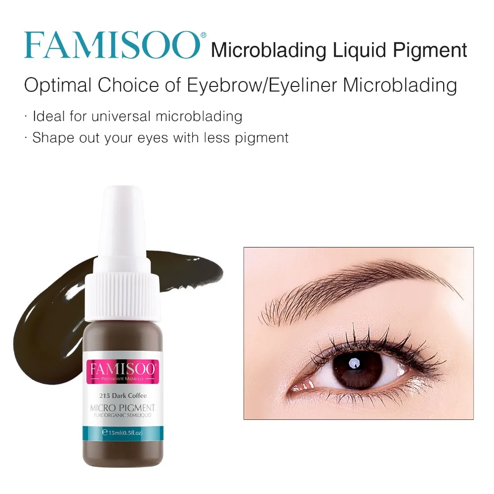 FAMISOO 6pcs Natural Plant Tattoo Ink Pigment for Semi-permanent Eyebrow Eyeliner Lip Body Arts Paint Makeup Supplies | Красота и